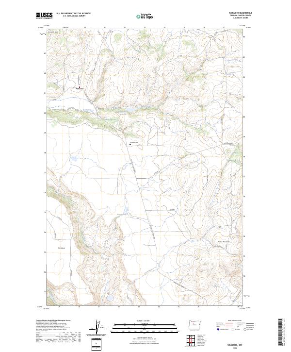 Simnasho, OR — USGS 7.5-minute topo (2024)