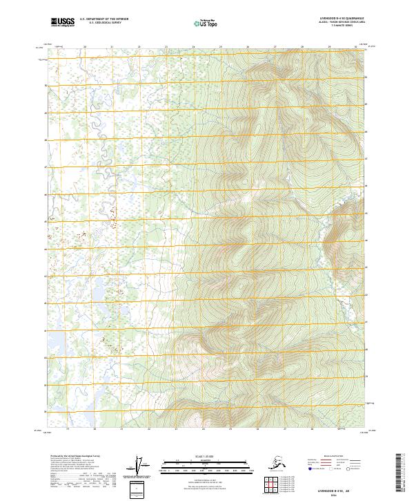Livengood B-4 SE, AK — USGS 7.5-minute topo (2024)