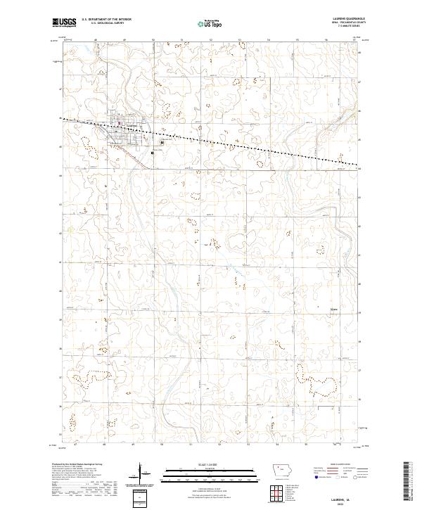 Laurens, IA — USGS 7.5-minute topo (2022)