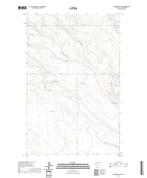 Johannson Coulee, MT — USGS 7.5-minute topo (2024)