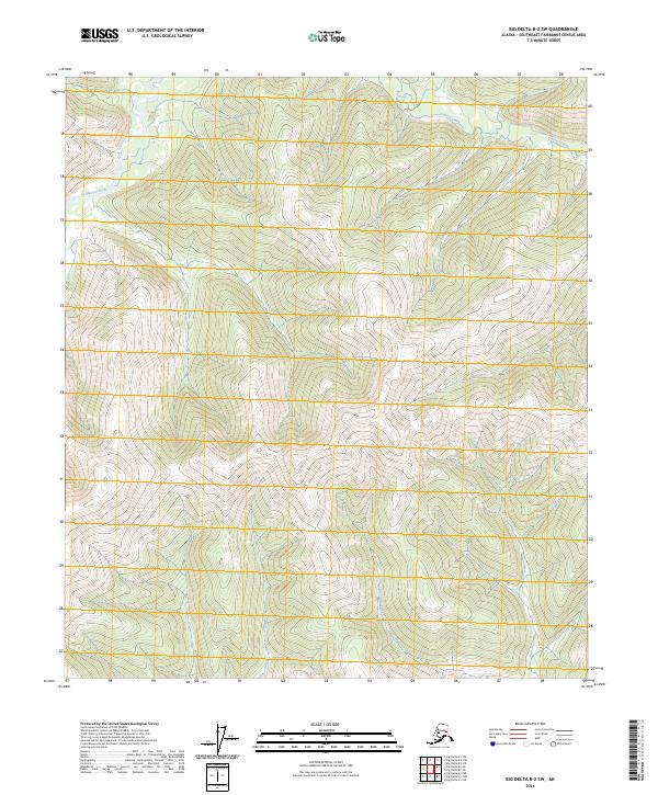 Big Delta B-2 SW, AK — USGS 7.5-minute topo (2024)