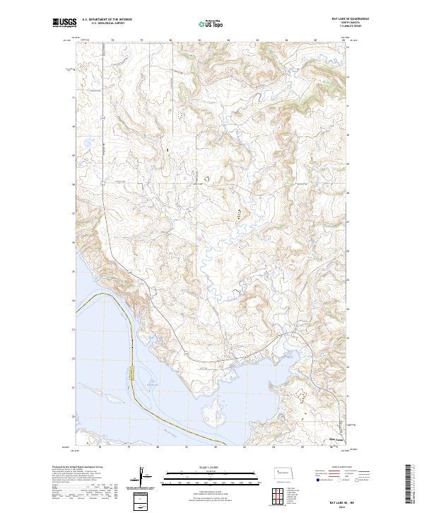 Rat Lake SE, ND — USGS 7.5-minute topo (2024)