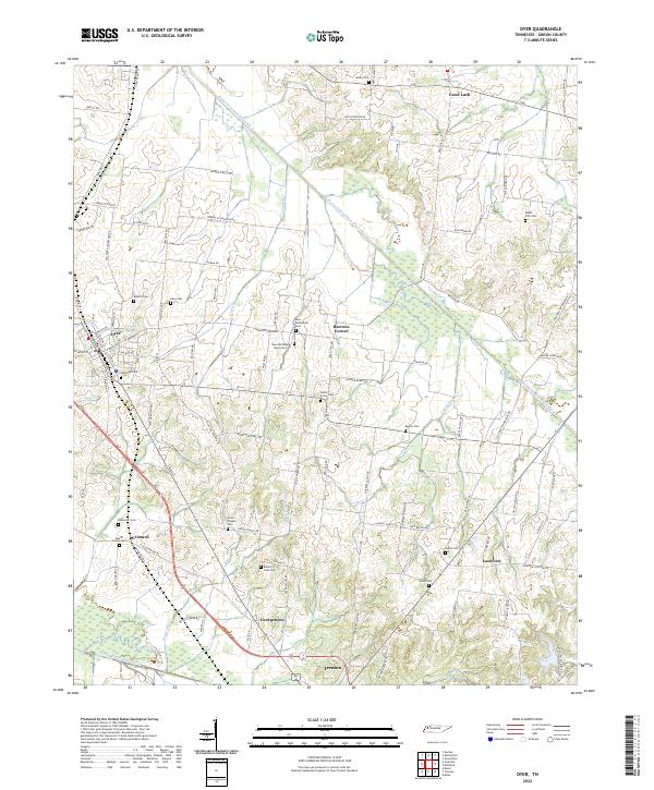 Dyer, TN — USGS 7.5-minute topo (2022)