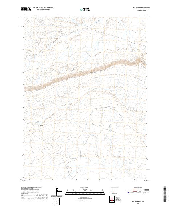 Red Desert SW, WY — USGS 7.5-minute topo (2021)
