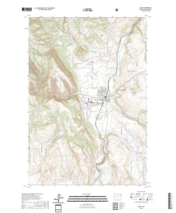 Elgin, OR — USGS 7.5-minute topo (2023)