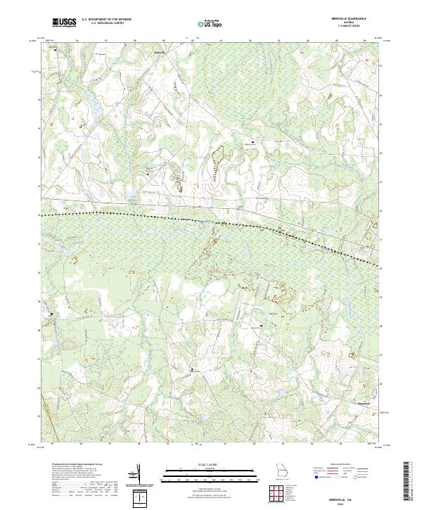 Birdsville, GA — USGS 7.5-minute topo (2024)