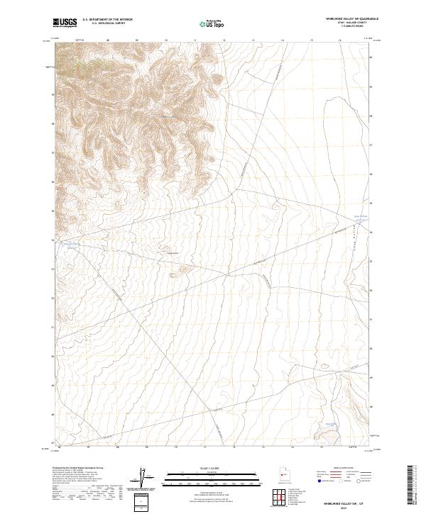 Whirlwind Valley SW, UT — USGS 7.5-minute topo (2023)
