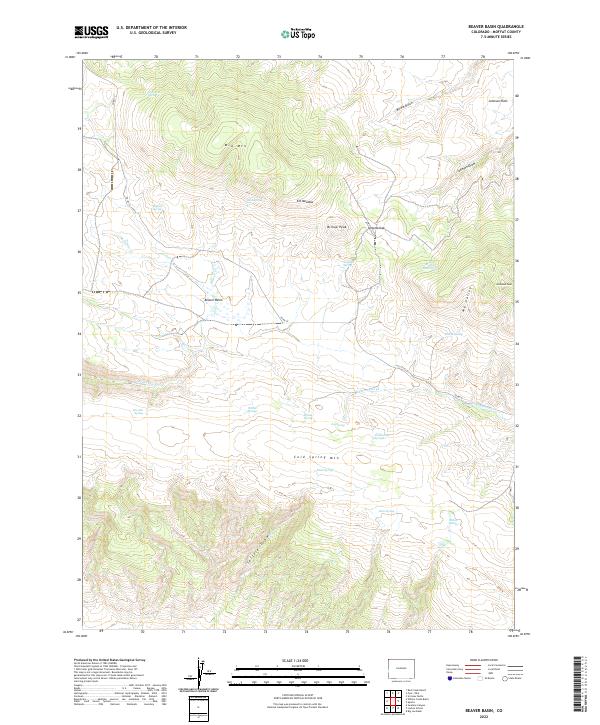 Beaver Basin, CO — USGS 7.5-minute topo (2022)