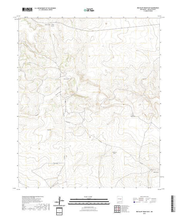 Red Bluff Draw East, NM — USGS 7.5-minute topo (2023)