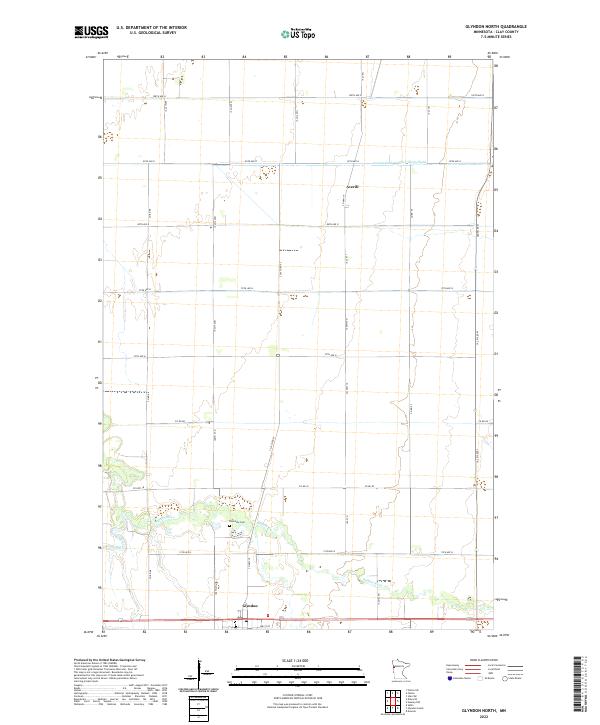 Glyndon North, MN — USGS 7.5-minute topo (2022)