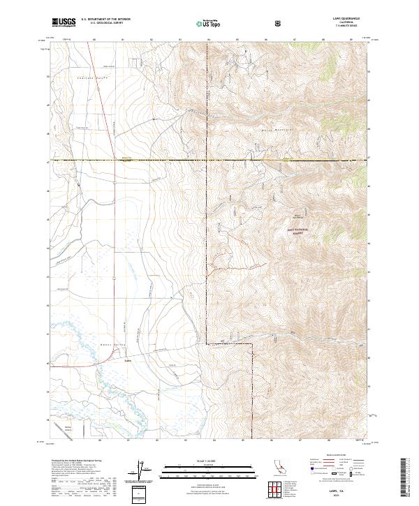 Laws, CA — USGS 7.5-minute topo (2021)