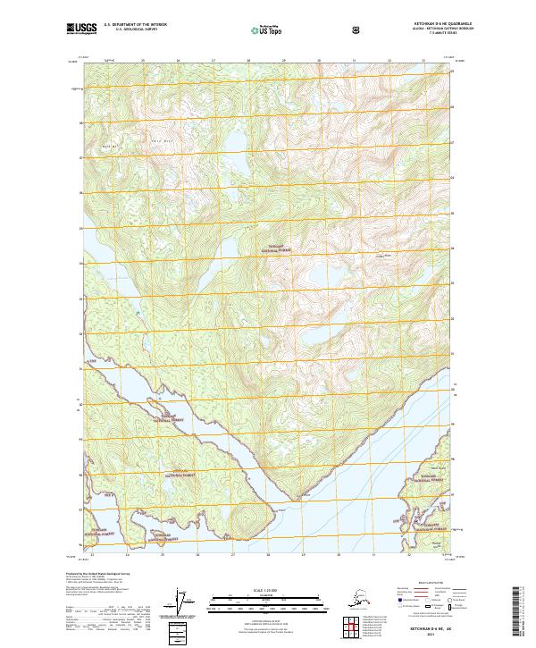 Ketchikan D-6 NE, AK — USGS 7.5-minute topo (2021)