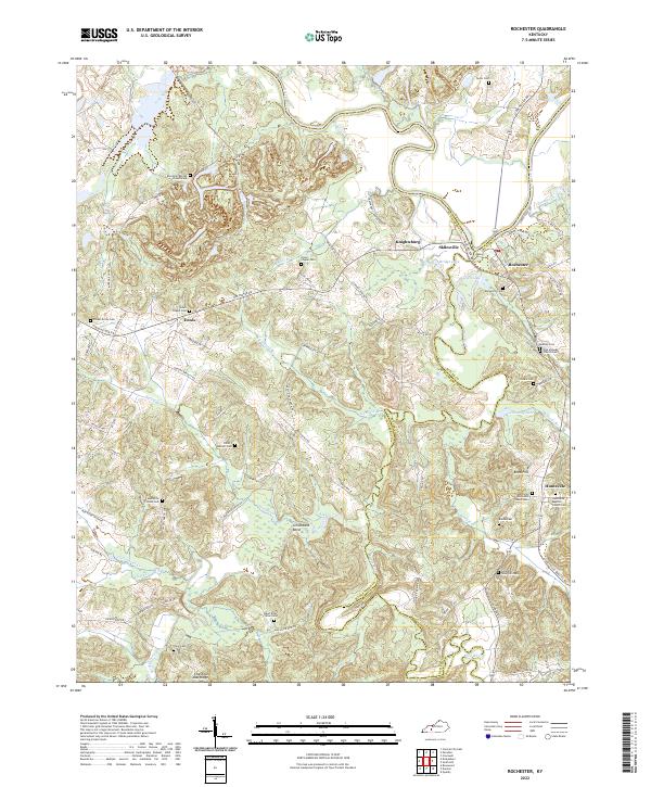 Rochester, KY — USGS 7.5-minute topo (2022)