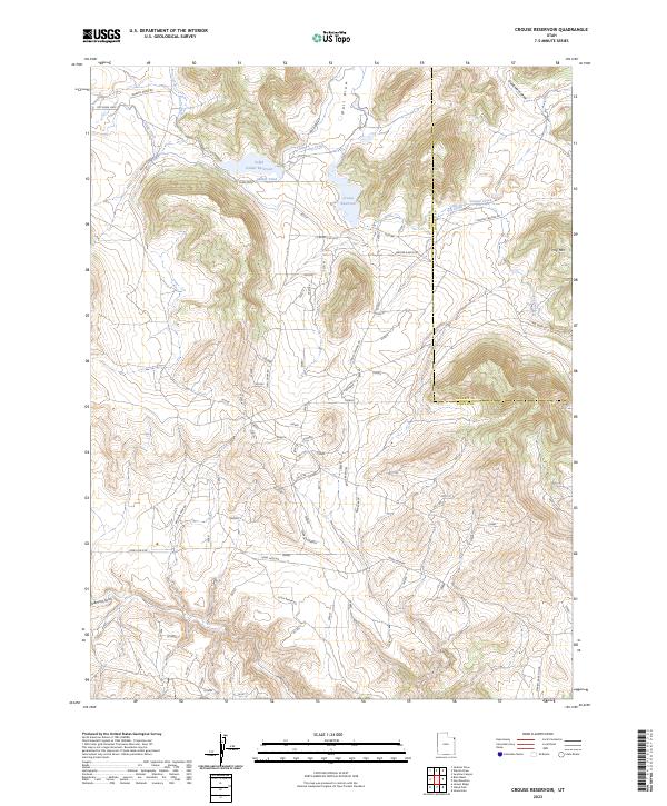 Crouse Reservoir, UT — USGS 7.5-minute topo (2023)