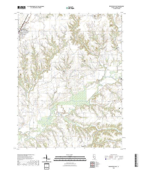 Roodhouse East, IL — USGS 7.5-minute topo (2024)