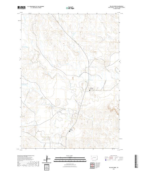 Willow Creek, SD — USGS 7.5-minute topo (2021)