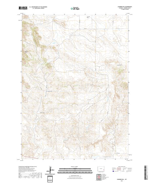 Casebier Hill, WY — USGS 7.5-minute topo (2021)