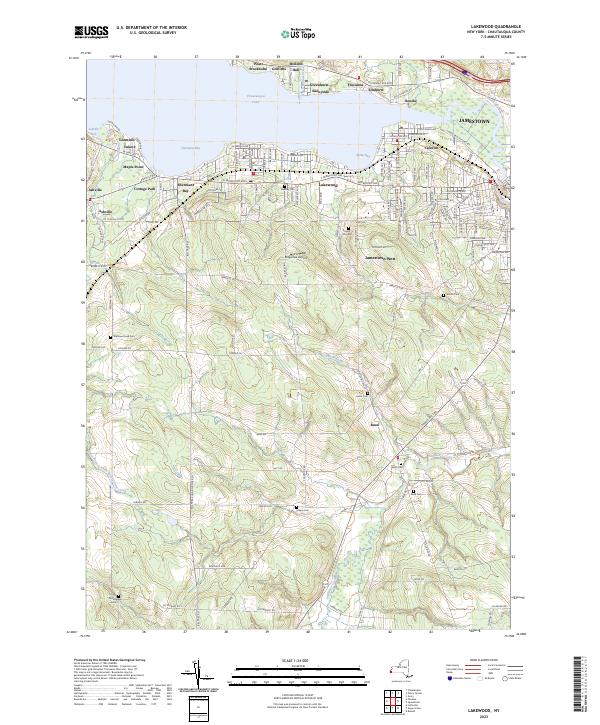 Lakewood, NY — USGS 7.5-minute topo (2023)