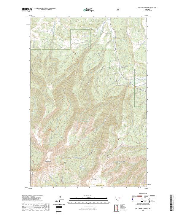 Half Moon Canyon, MT — USGS 7.5-minute topo (2024)