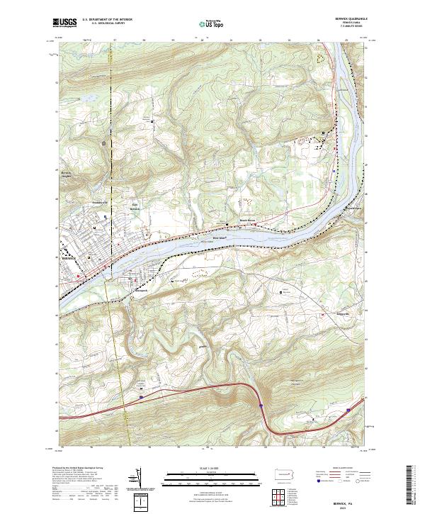 Berwick, PA — USGS 7.5-minute topo (2023)