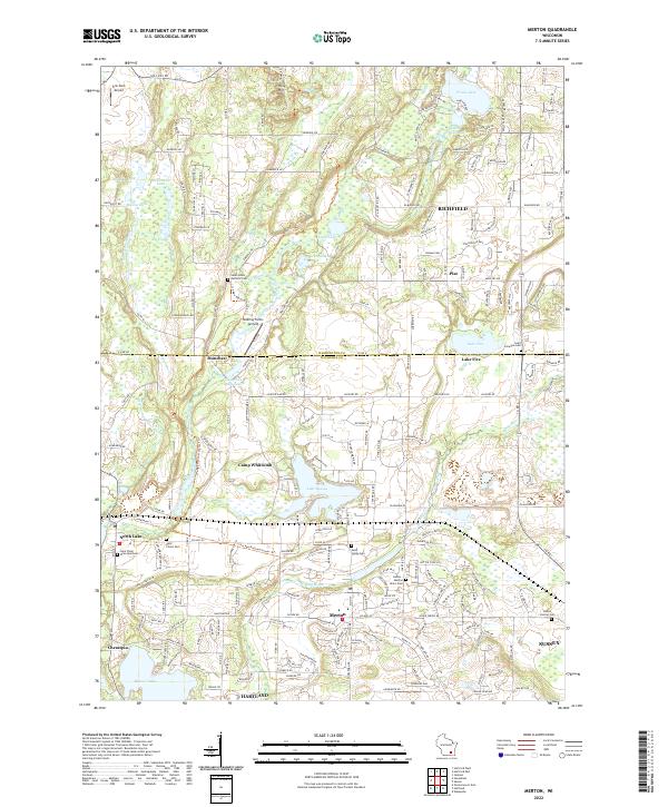 Merton, WI — USGS 7.5-minute topo (2022)