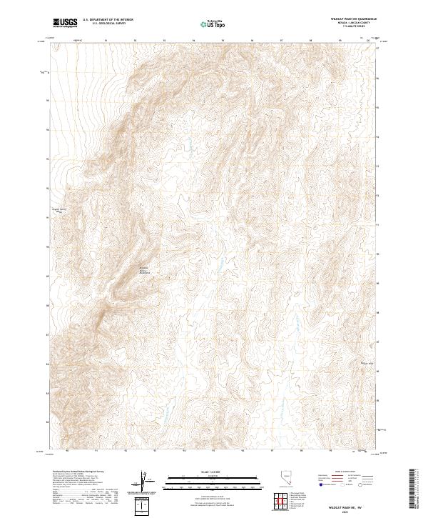 Wildcat Wash NE, NV — USGS 7.5-minute topo (2021)