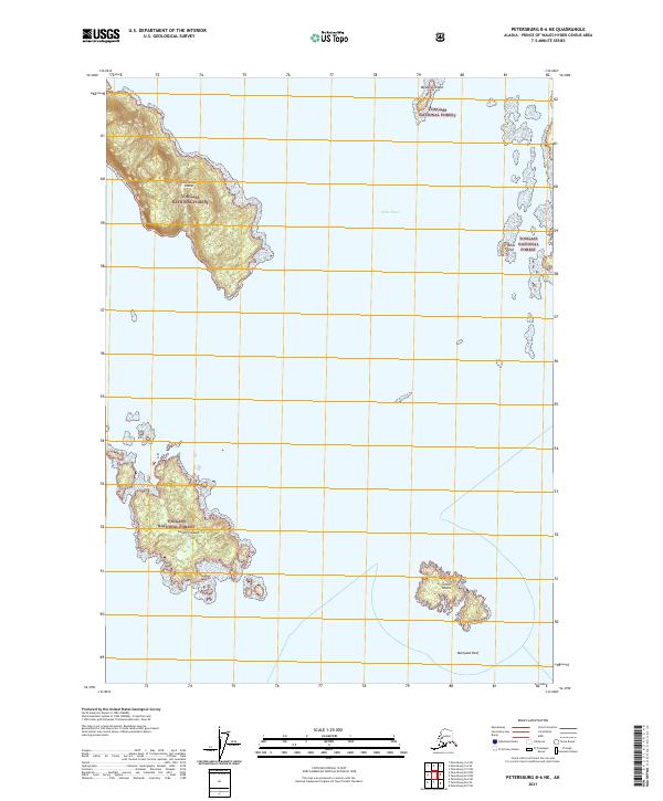 Petersburg B-6 NE, AK — USGS 7.5-minute topo (2021)