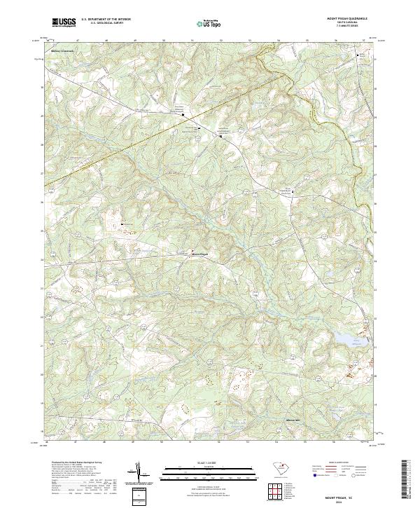 Mount Pisgah, SC — USGS 7.5-minute topo (2024)