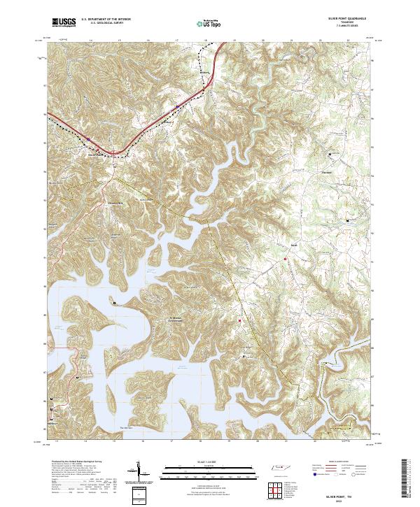 Silver Point, TN — USGS 7.5-minute topo (2022)