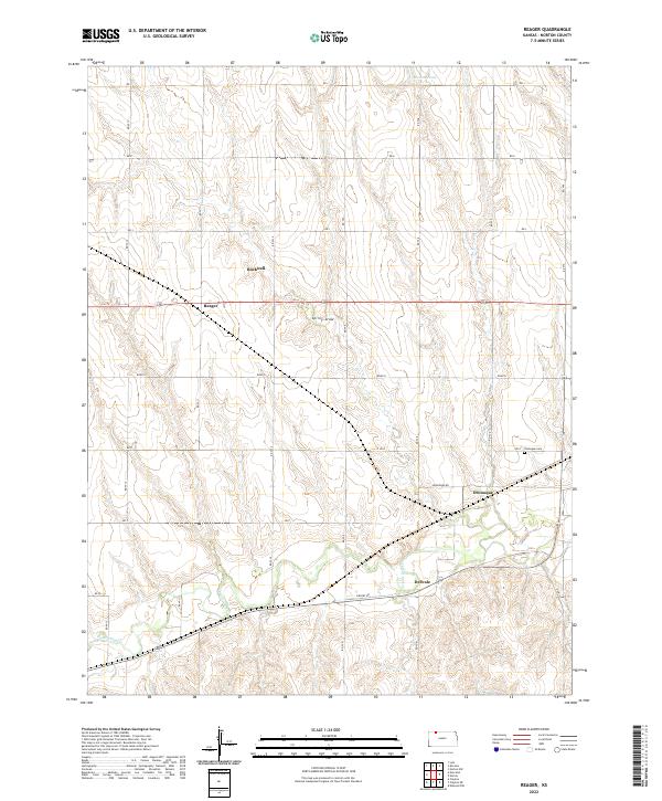 Reager, KS — USGS 7.5-minute topo (2022)