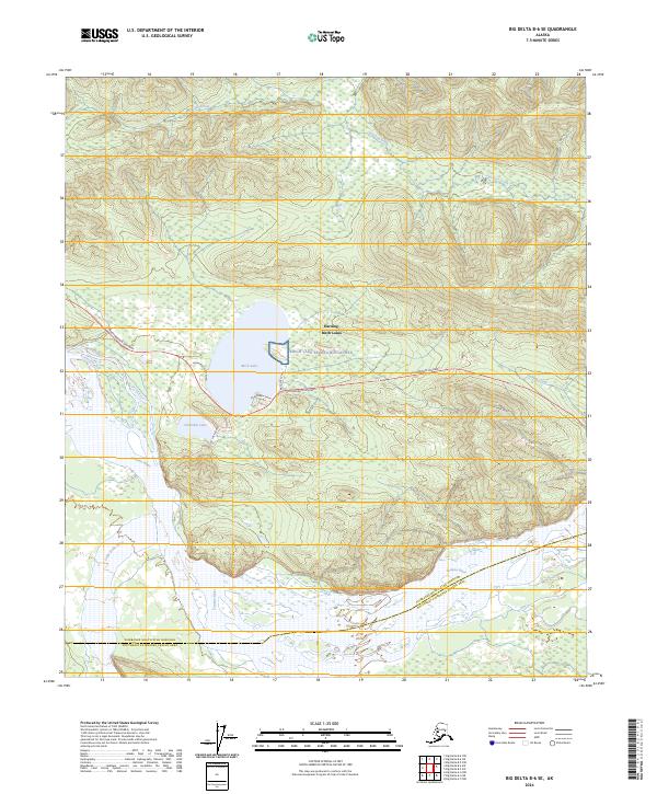 Big Delta B-6 SE, AK — USGS 7.5-minute topo (2024)