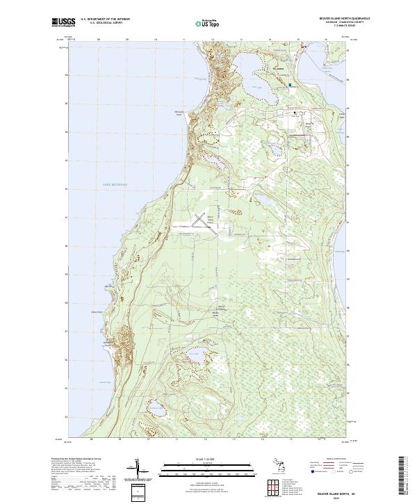 Beaver Island North, MI — USGS 7.5-minute topo (2023)