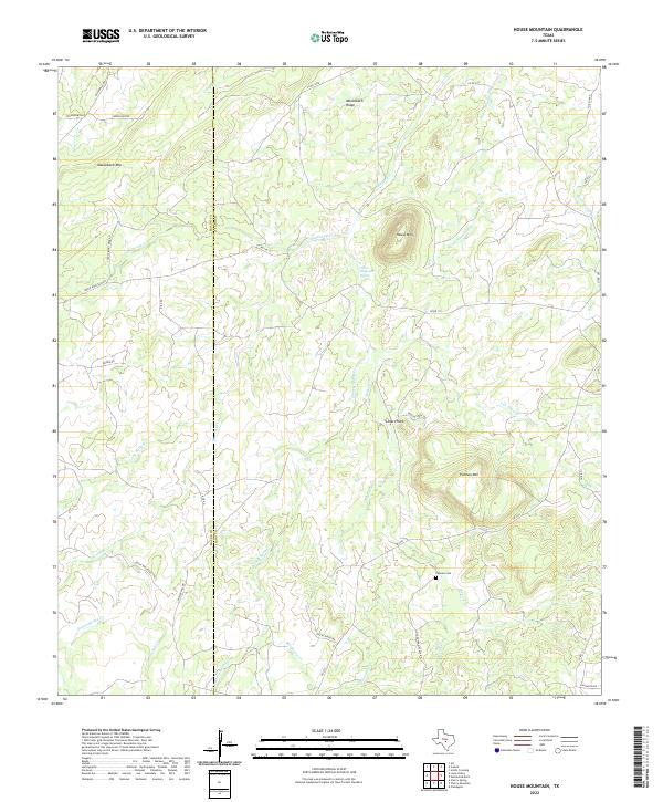 House Mountain, TX — USGS 7.5-minute topo (2022)