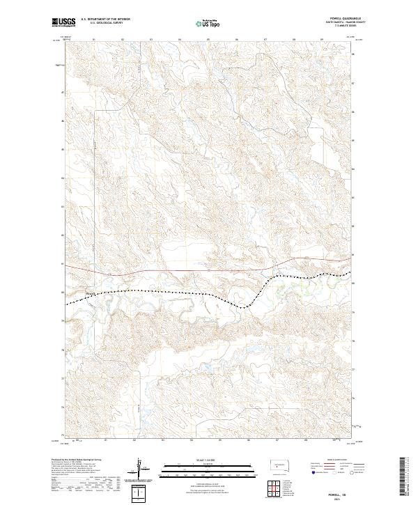 Powell, SD — USGS 7.5-minute topo (2021)