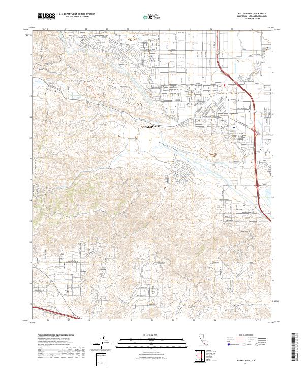 Ritter Ridge, CA — USGS 7.5-minute topo (2022)