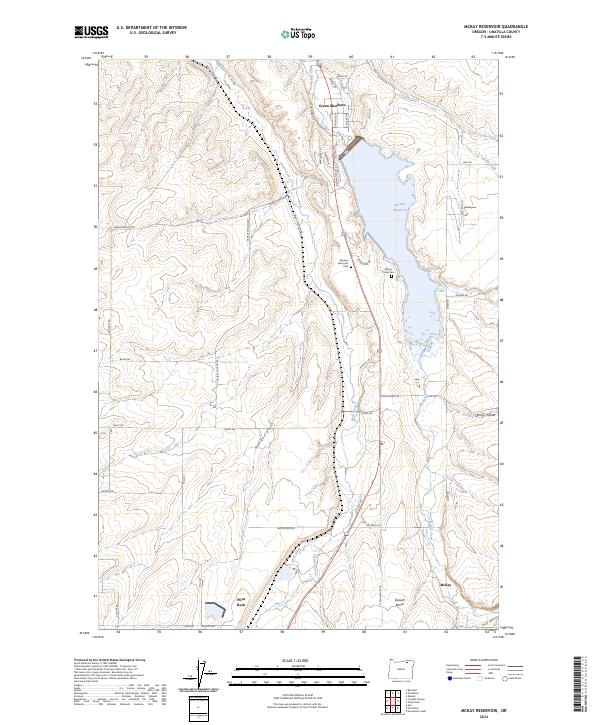 McKay Reservoir, OR — USGS 7.5-minute topo (2024)