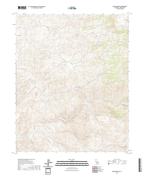 Pine Mountain, CA — USGS 7.5-minute topo (2021)