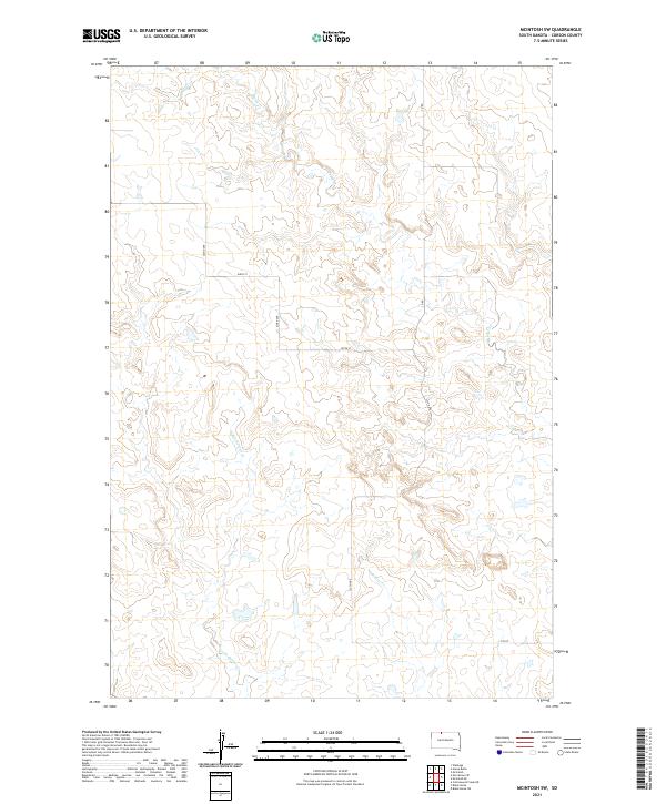 McIntosh SW, SD — USGS 7.5-minute topo (2021)
