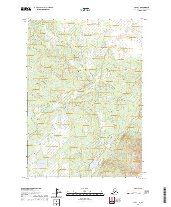Kenai D-1 SE, AK — USGS 7.5-minute topo (2024)