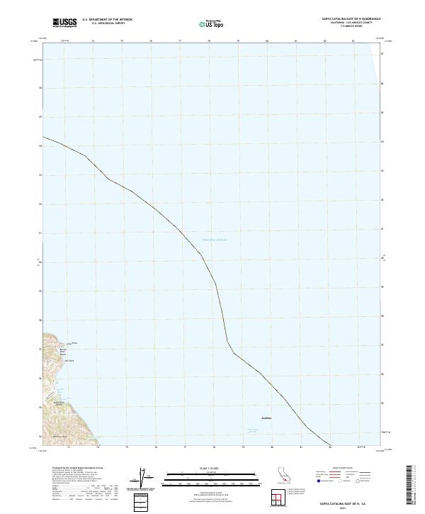 Santa Catalina East OE N, CA — USGS 7.5-minute topo (2021)