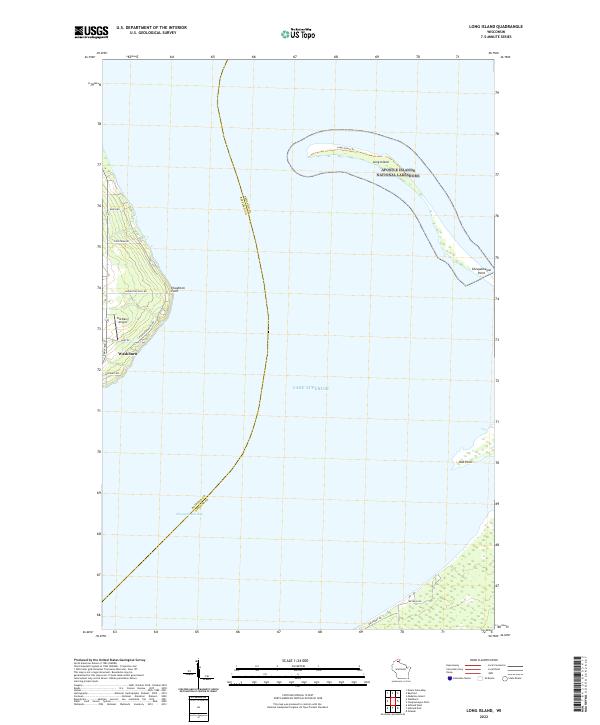 Long Island, WI — USGS 7.5-minute topo (2022)