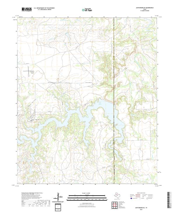 Justiceburg SE, TX — USGS 7.5-minute topo (2022)