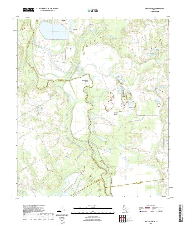 Creslenn Ranch, TX — USGS 7.5-minute topo (2022)