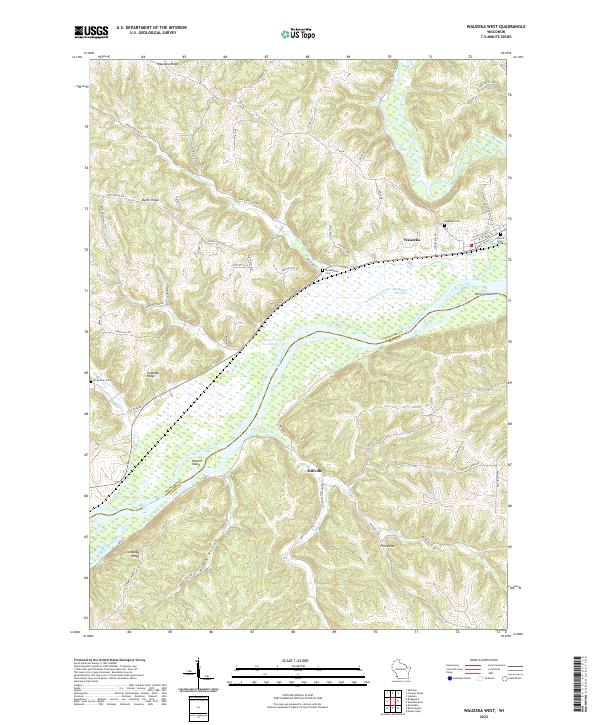 Wauzeka West, WI — USGS 7.5-minute topo (2022)