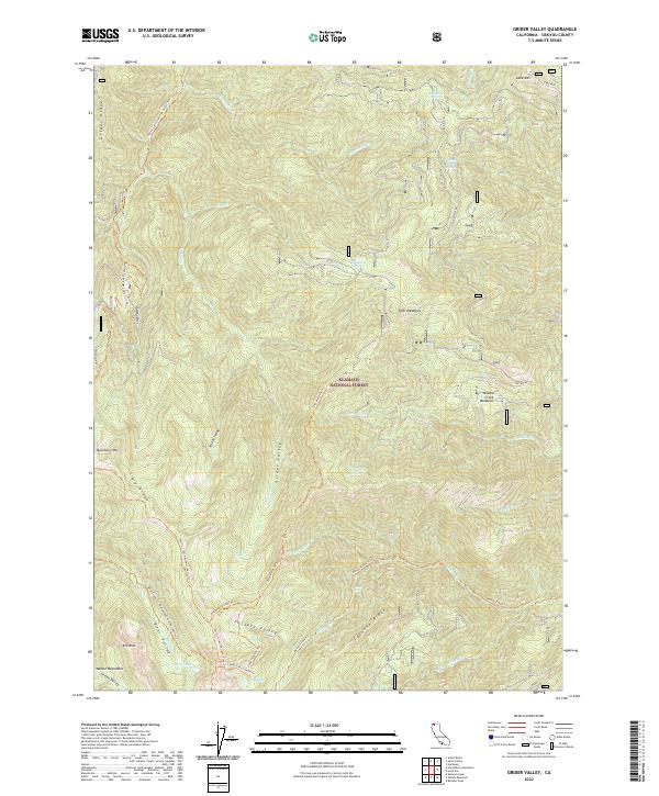 Grider Valley, CA — USGS 7.5-minute topo (2022)