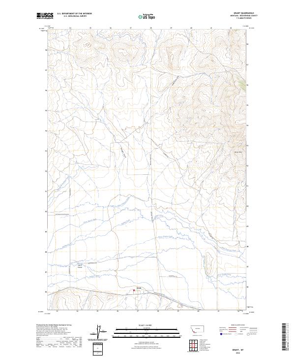 Grant, MT — USGS 7.5-minute topo (2024)
