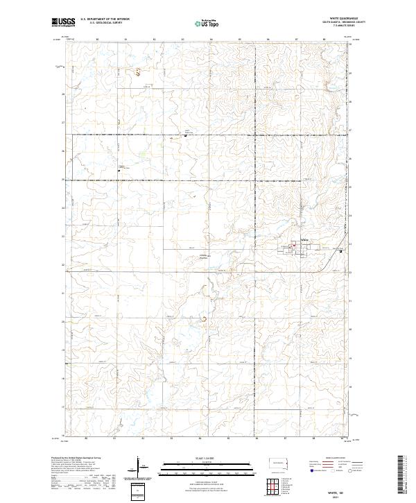 White, SD — USGS 7.5-minute topo (2021)