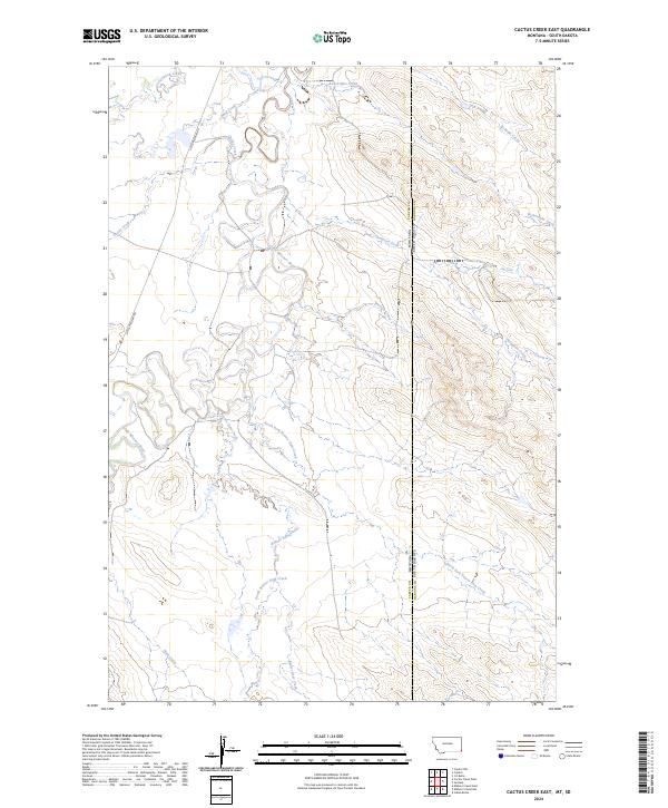 Cactus Creek East, MT-SD — USGS 7.5-minute topo (2024)
