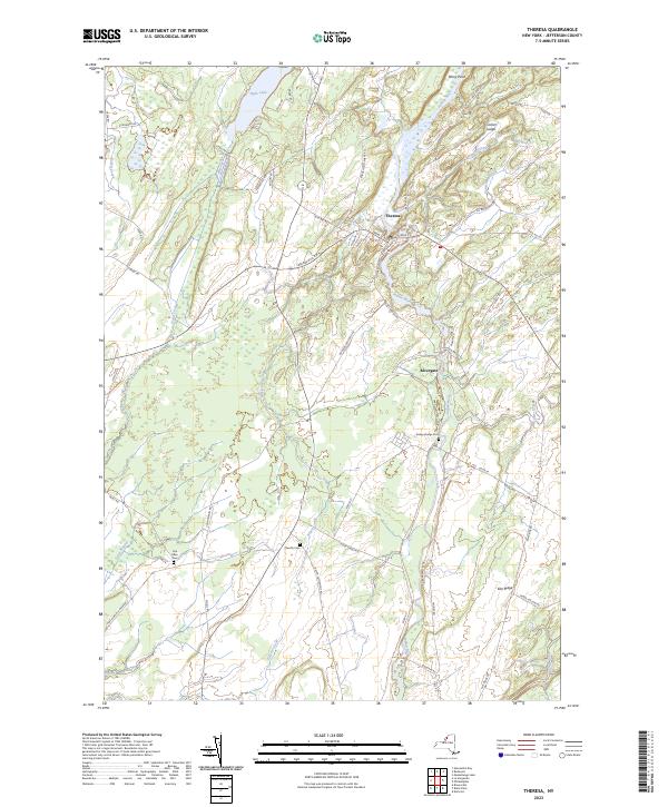 Theresa, NY — USGS 7.5-minute topo (2023)