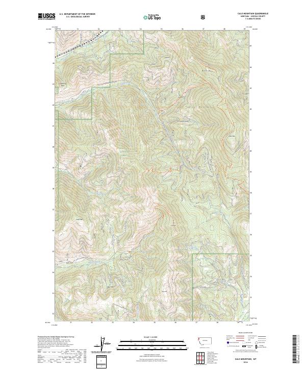 Calx Mountain, MT — USGS 7.5-minute topo (2024)